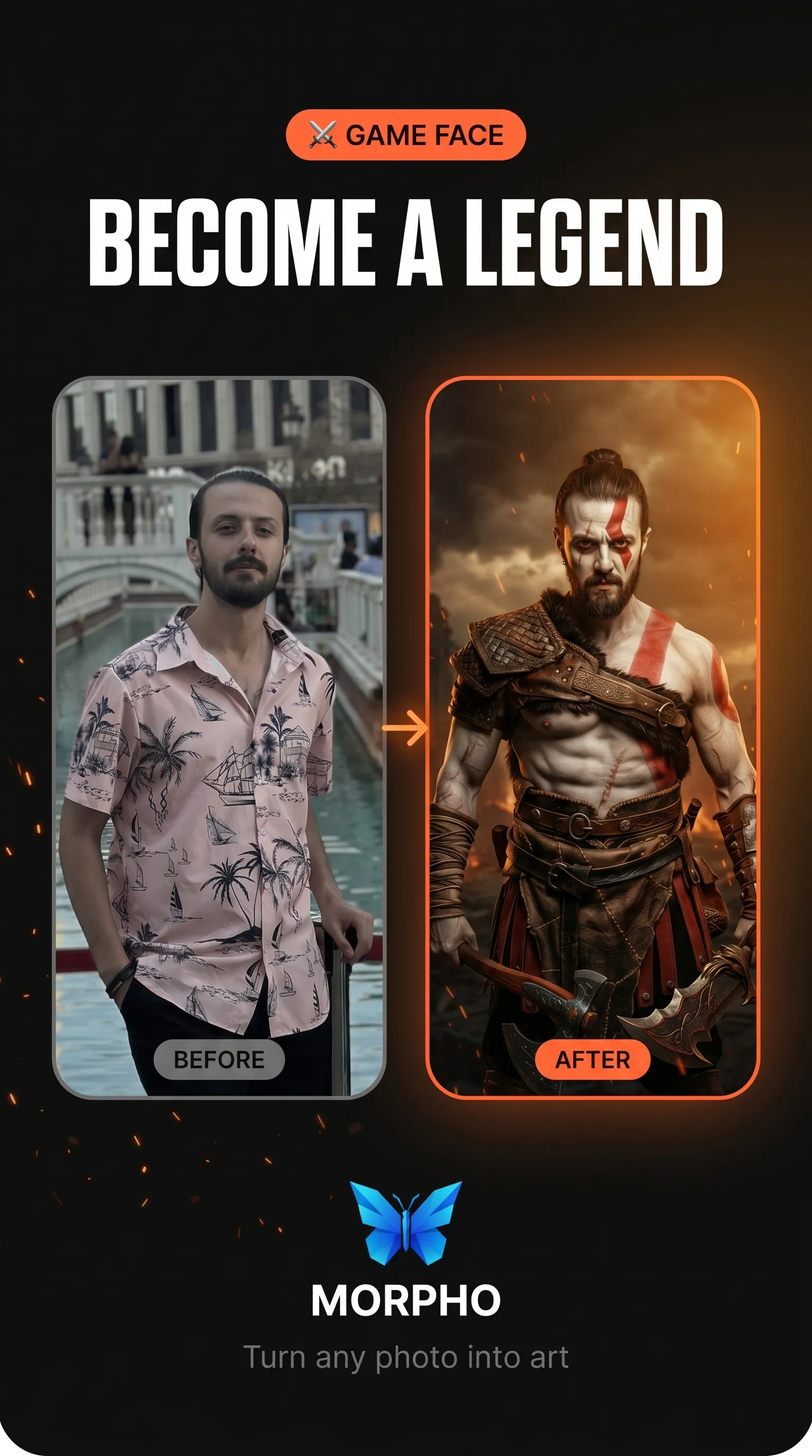 A stunning AI-generated photo transformation by Morpho